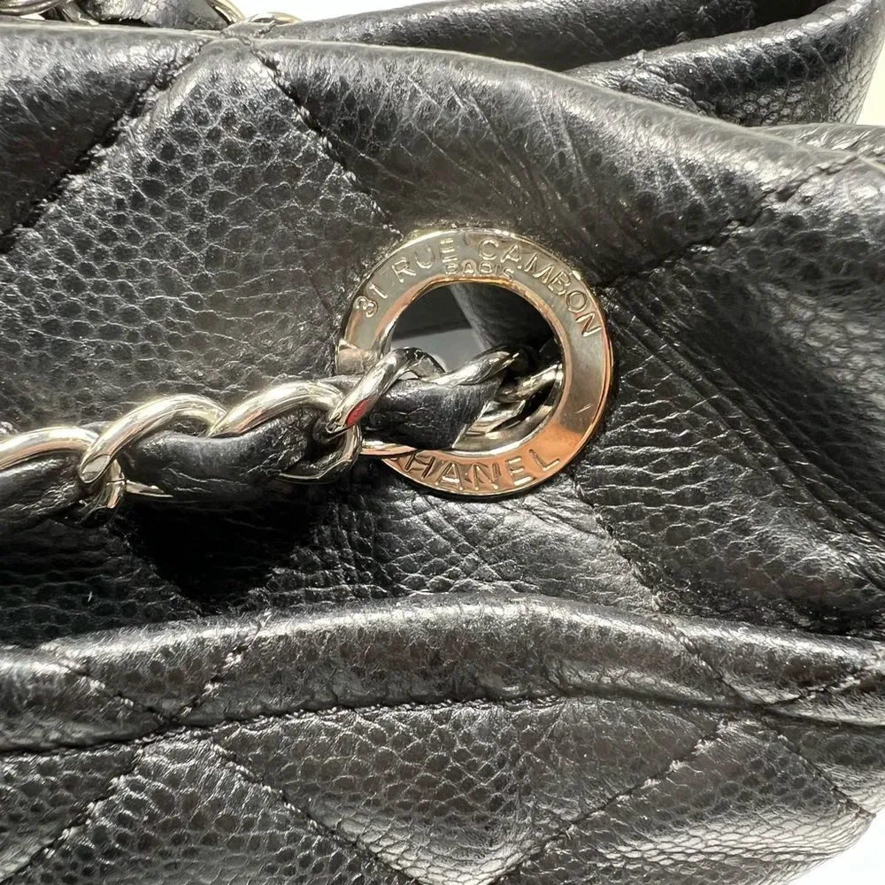 Chanel Caviar Quilted 31 Rue Chambon Paris Tote Bag Black
